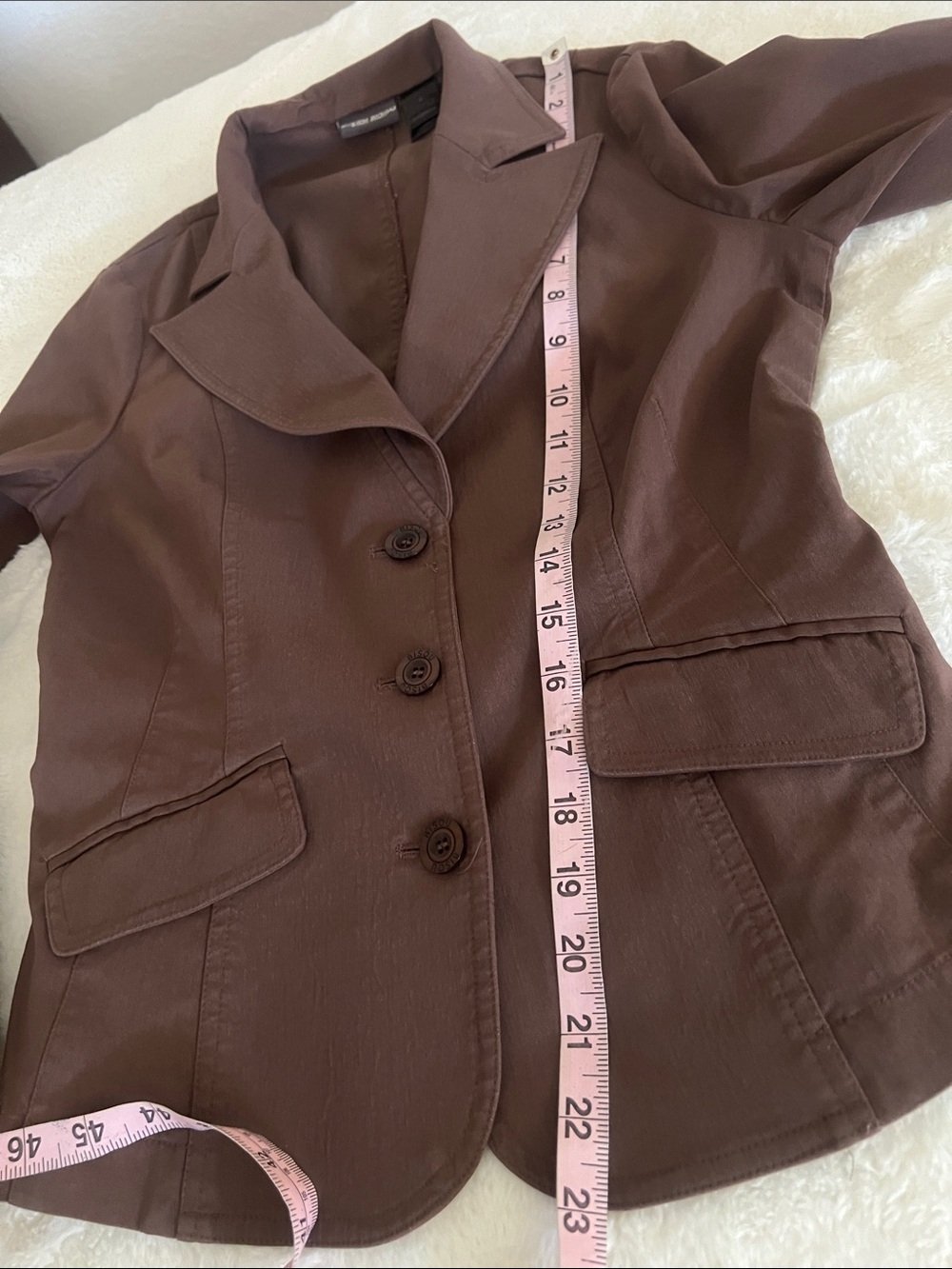 Bisou Bisou Brown Tailored Trench Coat - Picture 14 of 17